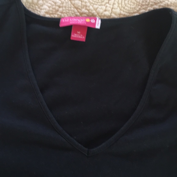 Liz Lange Target Maternity Medium Black V Neck Top - Picture 7 of 8